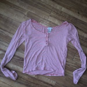 Forever 21 Striped Crop Top